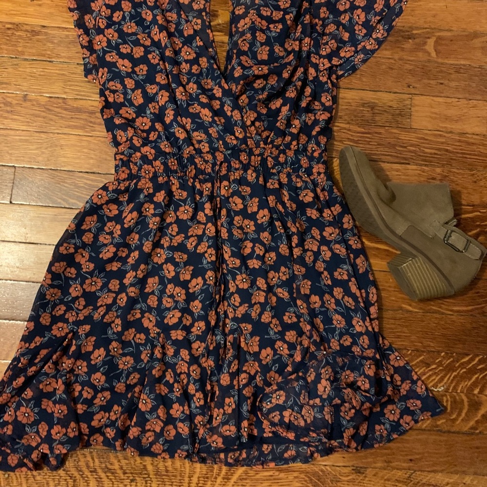 Orange Flower Covered Fall dress